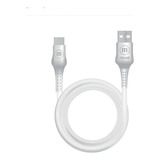 Cable Maxell Jelleez Usb Tipo C Gel Flexible Color Blanco