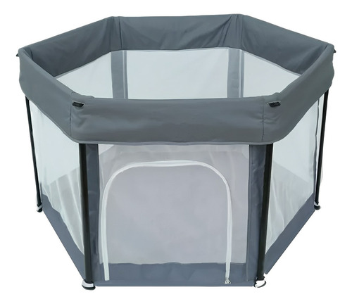 Corral Plegable Infantil Portatil Gris