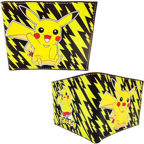 Cartera De Pikachu - Amarillo Y Negro - Silicón - Pokemon