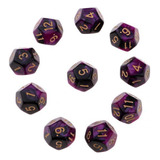 5x Dados De De Múltiples Caras D12 Para Juego De Mesa