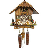 Reloj Cucú Alemán - Chalet Con Animales -cuarzo 10,25 