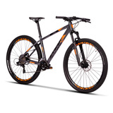 Bike Aro 29 17' Mtb Freio A Disco Fun Comp 23 Grafit/laranja