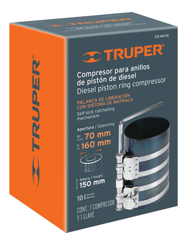 Compresore De Cierra Anillos Diesel Truper.