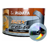 600 Mídias Cd-r Ridata Logo 700 Mb 80 Minutos 52x - Ritek