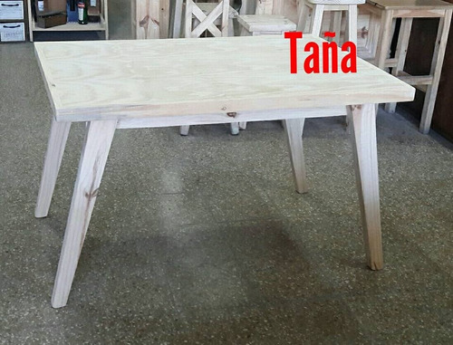 Mesa 1.20mt Económica Retro Para Cocina Comedor Madera Pino