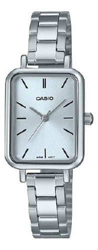 Reloj Casio De Dama Modelo Ltp-v009 Metal Caratula Azul Color De La Correa Plateado Color Del Bisel Plateado Color Del Fondo Plateado
