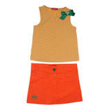 Conjunto Infantil Saia + Blusa Menina Verão