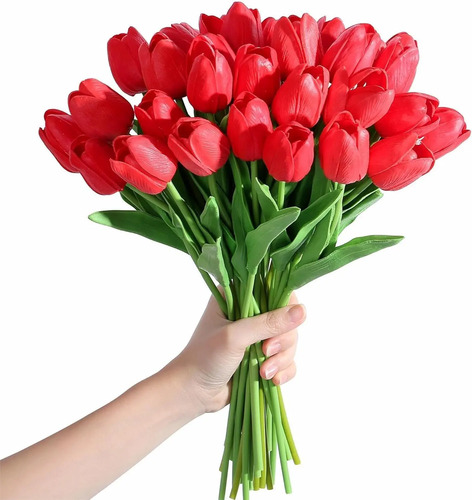 . , 30 Flores Artificiales Tulipanes Decorativos Hogar F 11