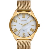 Relogio Orient Feminino Dourado Algarismo Romano Fgss0206