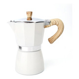 Cafetera Moka Italiana 6 Tazas(300ml) Blanco