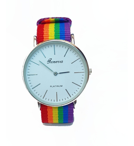 Reloj Pulsera Extensible Arcoíris Lgbt Orgullo Gay Colores 