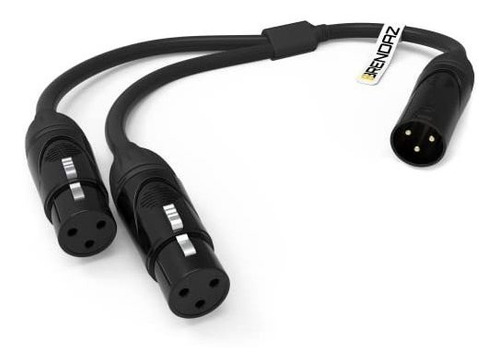 Brendaz Xlr Macho A Doble Xlr Hembra Y Cable Adaptador, Cabl