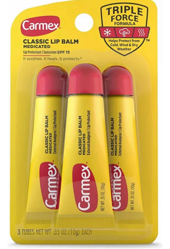 Bálsamo Labial Carmex Classic Lip Balm Triple Force