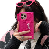 Funda De Silicona Para Teléfono Con Bocina Barbie Rosa