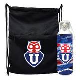 Morral Con Cierre U De Chile + Botella De Agua -estampaking