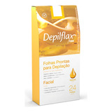 Folhas Depilatória Facial Natural Depilflax Com 24 Un.