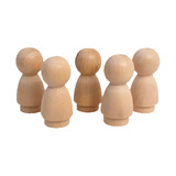 20 Muñecos De Madera Personitas Pegdolls Waldorf Peque 3,8cm