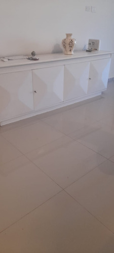 Mueble Cristalero De Madera Laqueada Blanco