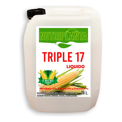 Fertilizante Triple 17 Npk 20l ( Concentrado ) | Meses sin interés