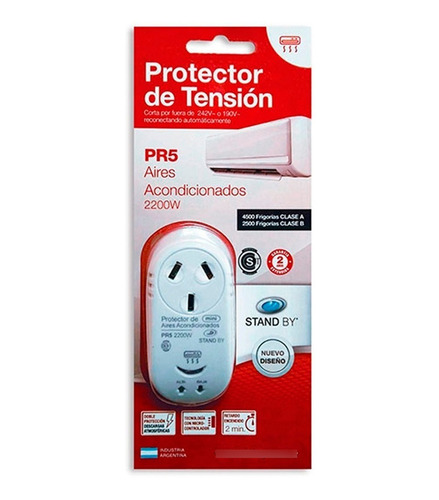 Protector Baja Y Sobre Tension 2200w Aire Acondicionado Pr5