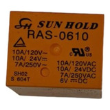 Relevador  6 Voltios 10 Amp Sun Hold Ras-0610 1 Polo 2 Tiros