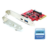 Adaptador Pcie Usb 3.1 Gen 2 10gbps Tipo-c + Tipo-a -