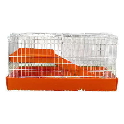 Jaula Cuyo Doble Piso 40x80x40cm Charola Sanitaria Naranja Animall | Envío gratis
