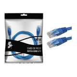 Cabo De Rede Rj45 10m Ethernet Patch Cord Cat5e Azul 10 Mt