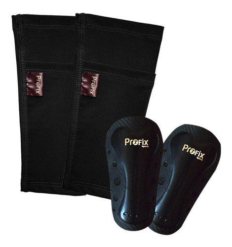 Kit Caneleira Infantil E Porta Caneleira Preto Profix Sports