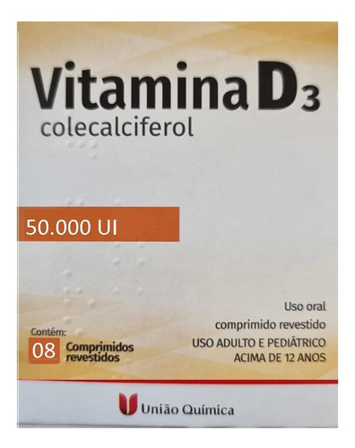 Vitamina D 50.000ui C/8 Cáps Colecalciferol Imunidade Font D Sabor Without Flavor