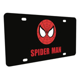 Marco De Placa De Metal Negro Spider-man | Elección De Fans