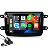 Kit Central Multimidia Com Carplay + Moldura Para Renault