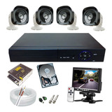 Kit Câmeras Segurança Residencial Full Hd+ Monitor + Dvr 4ch