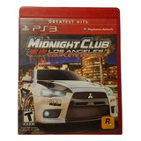 Juego Midnight Club Los Angeles Ps3 Play3 Original Fisico