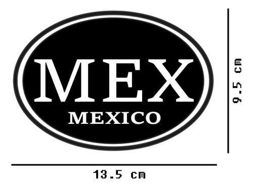 Mexico Placa Elipse Plate 135x95 Mm 2 Pzs $135 Mikegamesmx