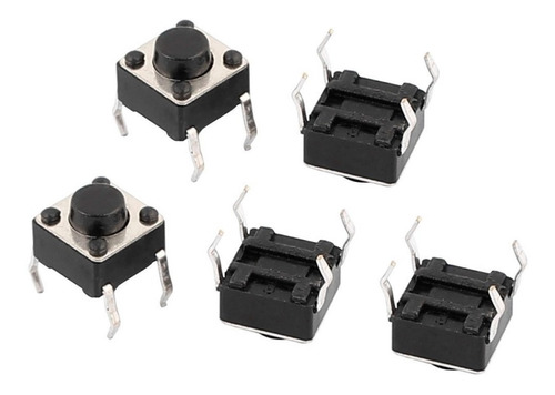 12 Unidades Pulsador Switch 4 Pin 6x6x4.3mm Dip