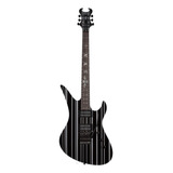 Guitarra Elétrica Schecter Synyster Standard De  Mogno Gloss Black With Silver Pin Stripes Brilhante Com Diapasão De Ébano
