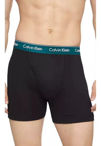 Boxer Brief Calvin Klein 3p Negro/e.color 100%original Nuevo