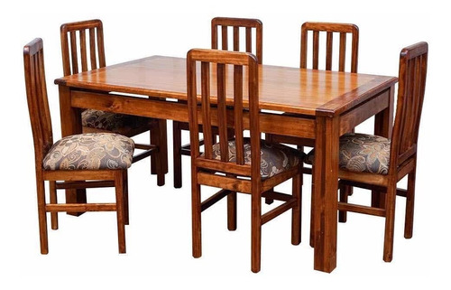 Comedor Madera 6 Sillas Línea Premium