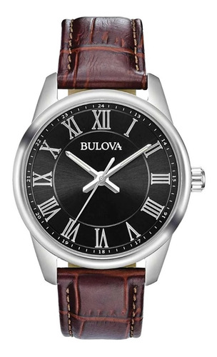 Reloj Bulova Clásico Piel Café Original Hombre 