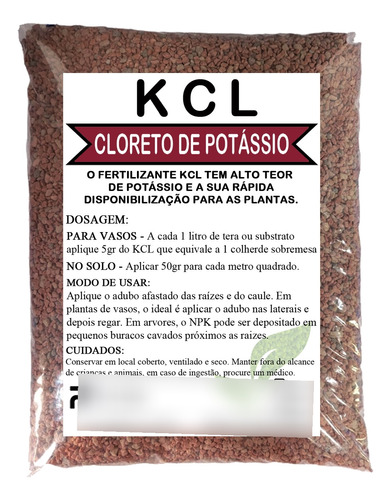 25kg De Adubo Fertilizante Kcl Cloreto De Potássio