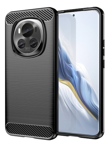 Capa Para Huawei Honor Magic 6 (tela 6.78) Carbon Fiber