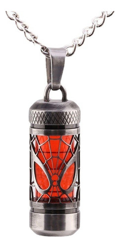 Collar Spiderman Acero Inoxidable Cadena Hombre Araña Regalo