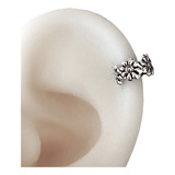 Aro A Presion Cuff/bidu Rositas Flores De Plata 925 