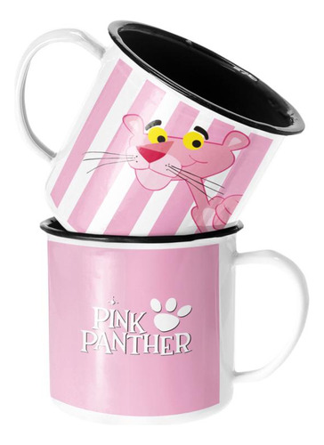 Taza Enlozada Lechera Pantera Rosa Clasico Animación