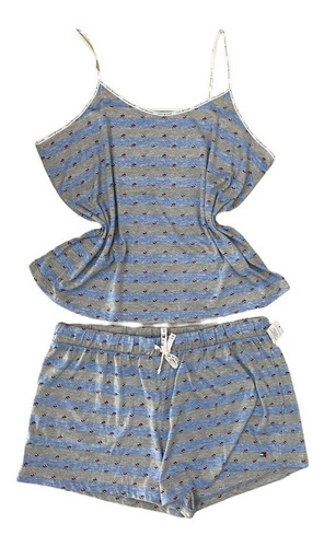 Pijama 2 Piezas Short Y Blusa Tirantes Marca Tommy Hilfiger