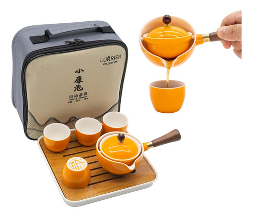 Juegos De Té Lurrier Porcelana China Orange 190 Ml