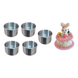  Moldes Pastel Mini Set 5 Pzs Recto Redondo Repostería 10 Cm