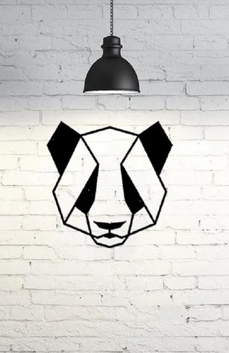Figura Geométrica Oso Panda 02 | Cuadro Pared Decoración
