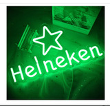Letrero Led Neon Helneken Bar Cerveza Disco 40*22cm Luminoso